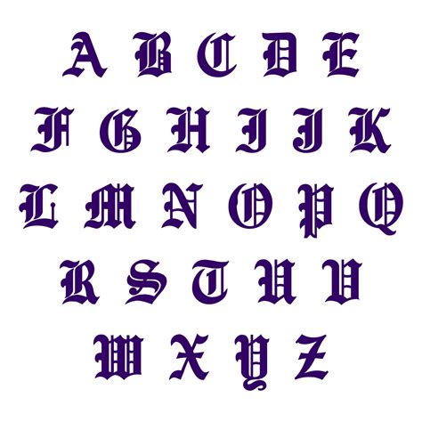 ancient english alphabet.